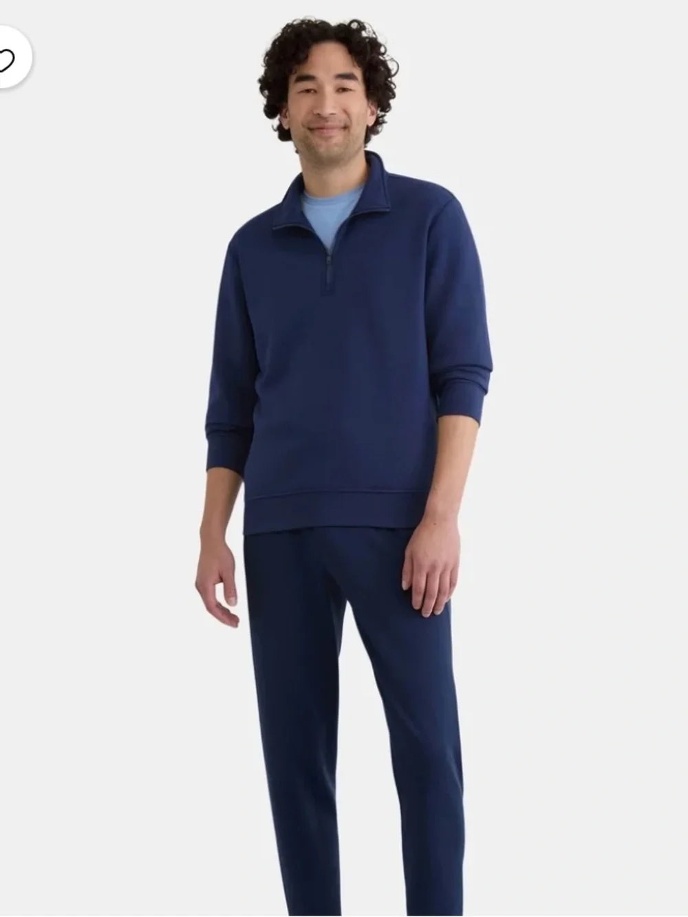 Half-Zip 🙂Navy Pullover Sweater Men